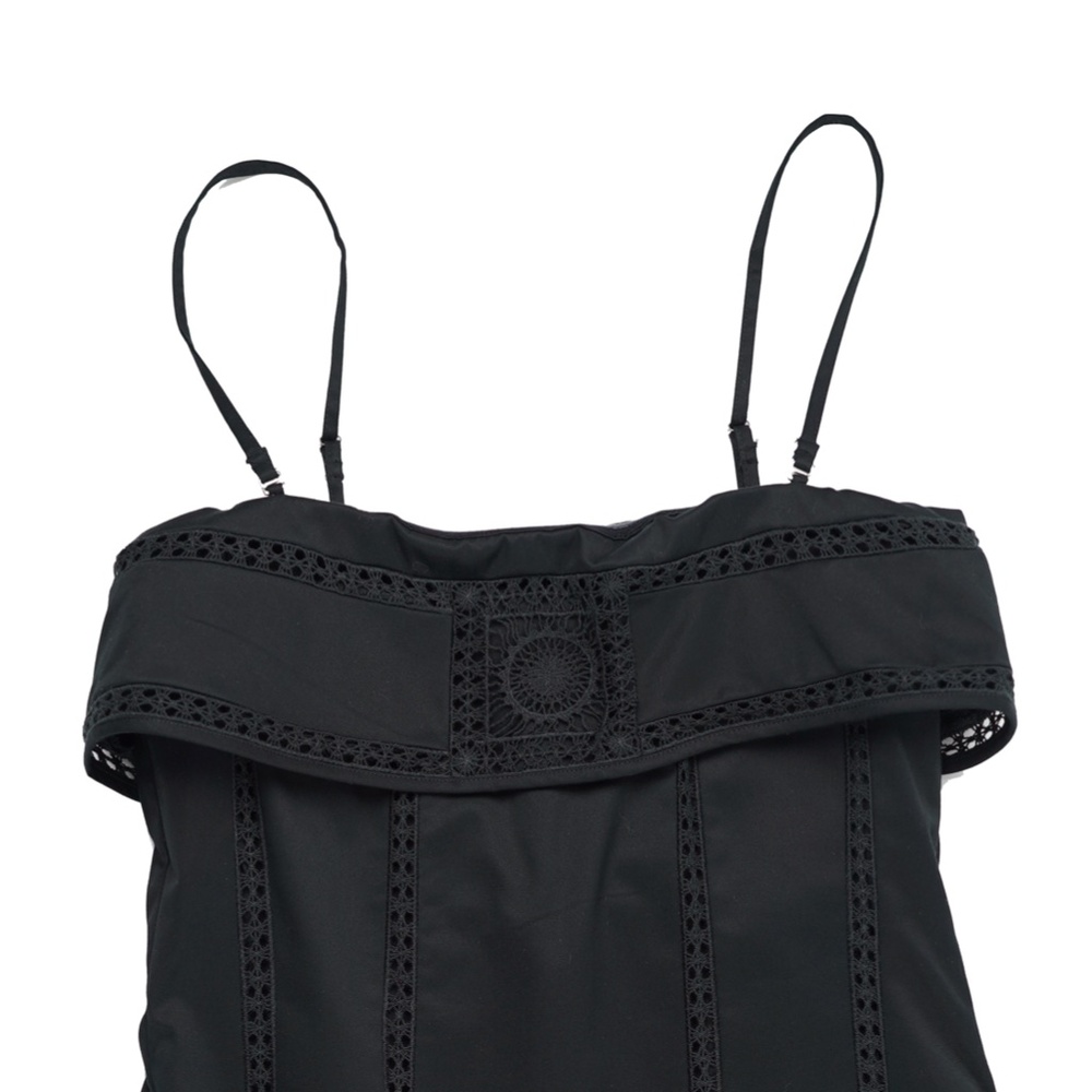 New JCREW Size 2 Crochet Panel Mini Dress in Black $268 CL647 - Picture 6 of 7